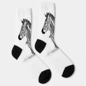 Fun Black en White Zebra Modern minimalist Sokken (Rechts)