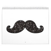 FUN BLACK GLITTER MUSTACHE KALENDER (Hoes)