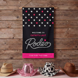Fun Black Hot Pink Last Rodeo Bachelorette Party Spandoek