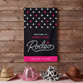 Fun Black Hot Pink Last Rodeo Bachelorette Party Spandoek