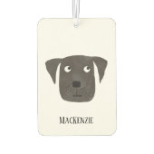 Fun Black Labrador Retriever Dog - Aangepast Luchtverfrisser (Achterkant)