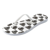 Fun Black Labrador Retriever Dog Teenslippers (Schuin)