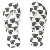 Fun Black Labrador Retriever Dog Teenslippers (Voetbed)
