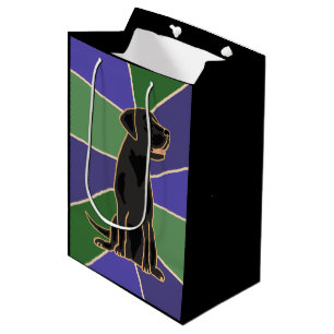 Fun Black Labrador Retriever Gift Bag Medium Cadeauzakje