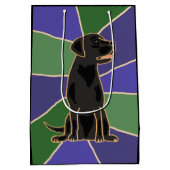 Fun Black Labrador Retriever Gift Bag Medium Cadeauzakje (Achterkant)