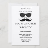 Fun Black Mustache en Sunbril Party Invitation Kaart (Voorkant)