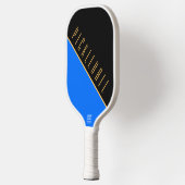 Fun Black Oranje Blue Diagonal Slant Pickleball Paddle (Links)