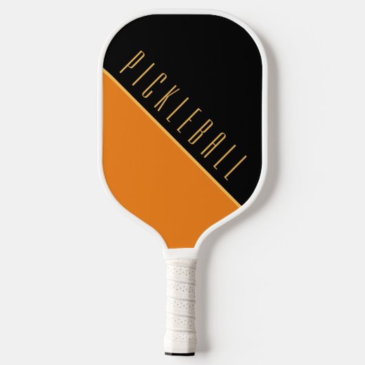 Fun Black Oranje Blue Diagonal Slant Pickleball Pickleball Paddle (Achterkant)