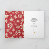 Fun Black Script Santa Reindeer Name Kerstmis Feestdagen Kaart (Binnen)