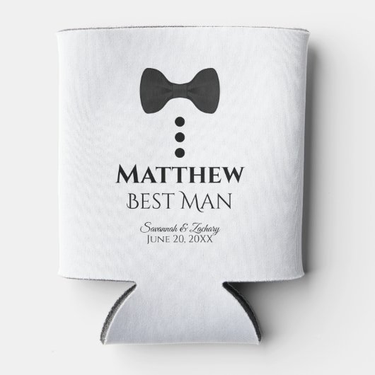 Fun Black Stropdas Best Man Wedding Foam Koelbox Blikjeskoeler (Voorkant)