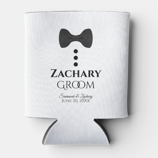 Fun Black Stropdas Groom Wedding Foam Koelbox Blikjeskoeler (Voorkant)