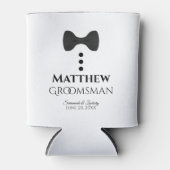 Fun Black Stropdas Groomsman Wedding Foam Koelbox Blikjeskoeler (Voorkant)