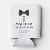Fun Black Stropdas Groomsman Wedding Foam Koelbox Blikjeskoeler (Achterkant)