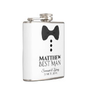 Fun Black Stropdas Tuxedo Best Man Wedding Flask Heupfles (Rechts)