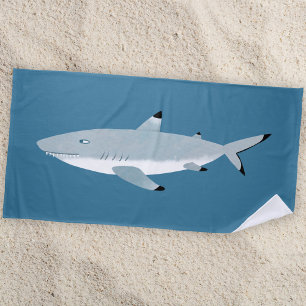 Fun Black Tipped Reef Shark Strandlaken
