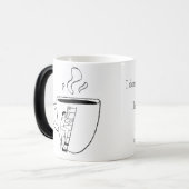 FUN BLACK & WHITE freehand drawing original Magische Mok (Voorkant links)