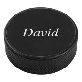 Fun Black & White Hockey Puck (3/4)