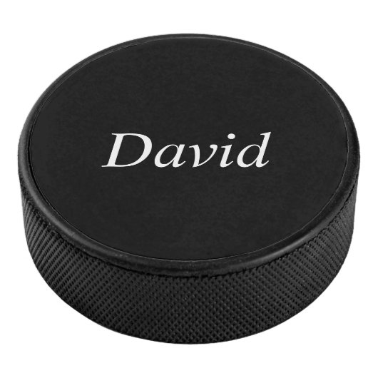 Fun Black & White Hockey Puck (3/4)