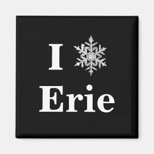 Fun Black & White I Snowflake City Winter Magnet