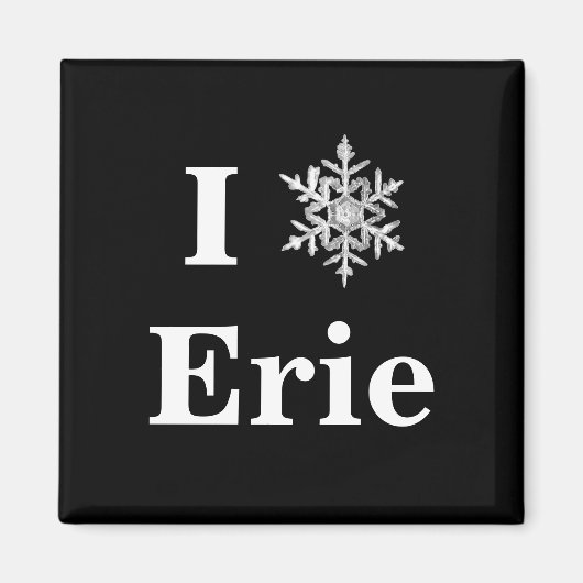 Fun Black & White I Snowflake City Winter Magnet (Voorkant)