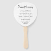 Fun Black White Typography Quote Wedding Programme Handwaaier (Achterkant)