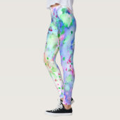 Fun Blauw Groen Paarse & Roze Verfspetter Leggings (Links)