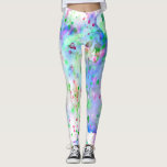 Fun Blauw Groen Paarse & Roze Verfspetter Leggings<br><div class="desc">Deze leggings zijn voorzien van een leuk ontwerp van waterverf verfspatten in tinten blauw,  groen,  paarse en roze. Kunstig,  uniek en trendy,  deze leggings zullen zeker een plons maken waar je ze ook draag!</div>