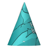 Fun Blauwgroen Happy Birthday Feesthoedjes (Links)