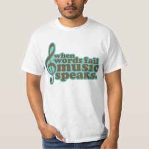 Fun Blauwgroen Music Speaks Musician Gift T-shirt