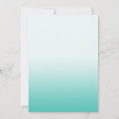 Fun Blauwgroen Ombre BABY Blokken Showuitnodiging Kaart (Achterkant)