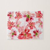 Fun-bloem voor rode en roze waterverf legpuzzel (Horizontaal)