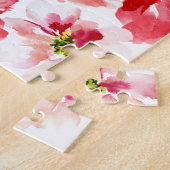 Fun-bloem voor rode en roze waterverf legpuzzel (Zijkant)