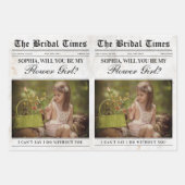 Fun Bloemenmeisje Proposal Newspaper Bloemenboeket Inpakpapier Vel (Voorkant 2)