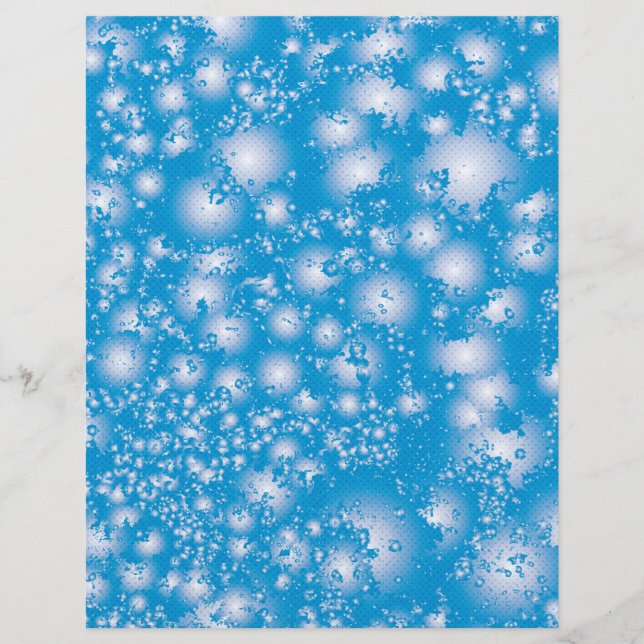 Fun BLUE Abstracte inkt Super Splash-patroon (Voorkant)