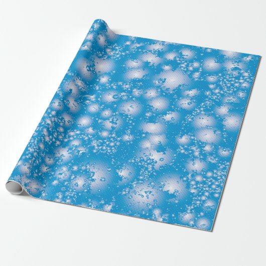 Fun BLUE Abstracte inkt Super Splash-patroon Cadeaupapier (Uitgerold)