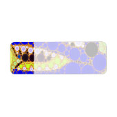 Fun Blue Alligator Crocodile Retro Circles Mosaic Etiket (Voorkant)