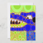 Fun Blue Alligator Crocodile Retro Circles Mosaic Kaart (Achterkant)