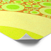 Fun Blue Alligator Crocodile Retro Circles Mosaic Poster (Hoek)