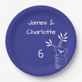 Fun Blue Australian Animals Twin 6e verjaardag Papieren Bordje