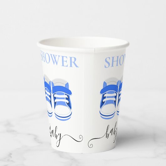 Fun Blue Baby Shoes BABY SHOWER Papieren Bekers (Rechts)