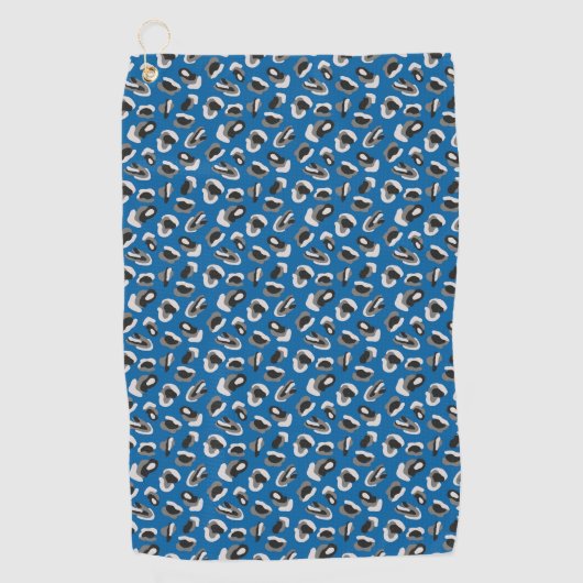 Fun Blue Camo/Animal Print Golfhanddoek (Voorkant)