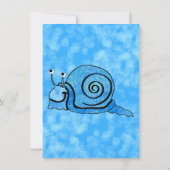 Fun Blue Cartoon Verjaardag Lachende Slak Aqua Blu Kaart (Achterkant)