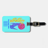 Fun Blue Coyote Southwestern Style Bagagelabel (Voorkant horizontaal)