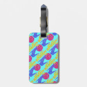 Fun Blue Coyote Southwestern Style Bagagelabel (Achterkant verticaal)