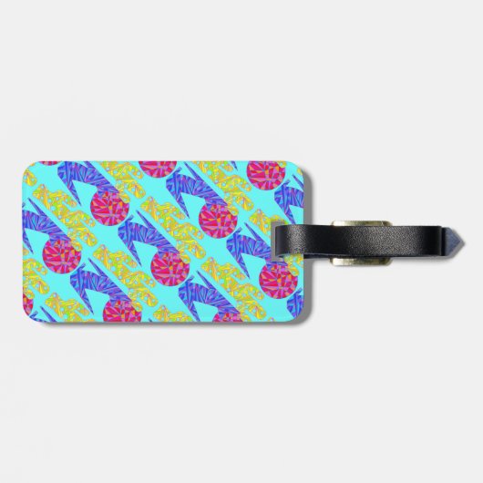 Fun Blue Coyote Southwestern Style Bagagelabel (Achterkant horizontaal)