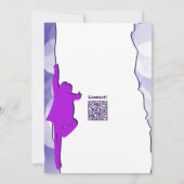 Fun Blue Dance Party 16th Birthday Invitation Kaart (Achterkant)