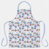 Fun Blue Donuts en Cupcakes Pattern Schort (Voorkant)