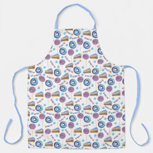 Fun Blue Donuts en Cupcakes Pattern Schort