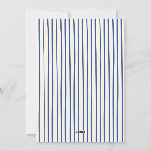 Fun Blue Doodle Non-Photo Christmas Feestdagenkaart (Achterkant)