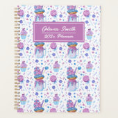 Fun Blue en Paars Cup Cake and Lollipop Planner (Voorkant)